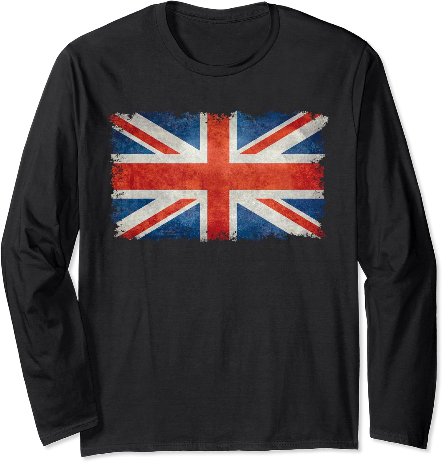 Union jack flag of UK in with grungy look Long Sleeve TShirt Amazon